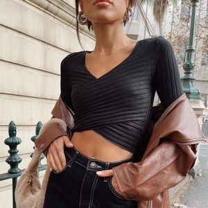 Princess Polly long sleeve crop top